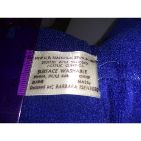 VTG North American Blue Stuffed Teddy Bear Plush 1979 Barbara Isenberg 22 Inch - Picture 5 of 6